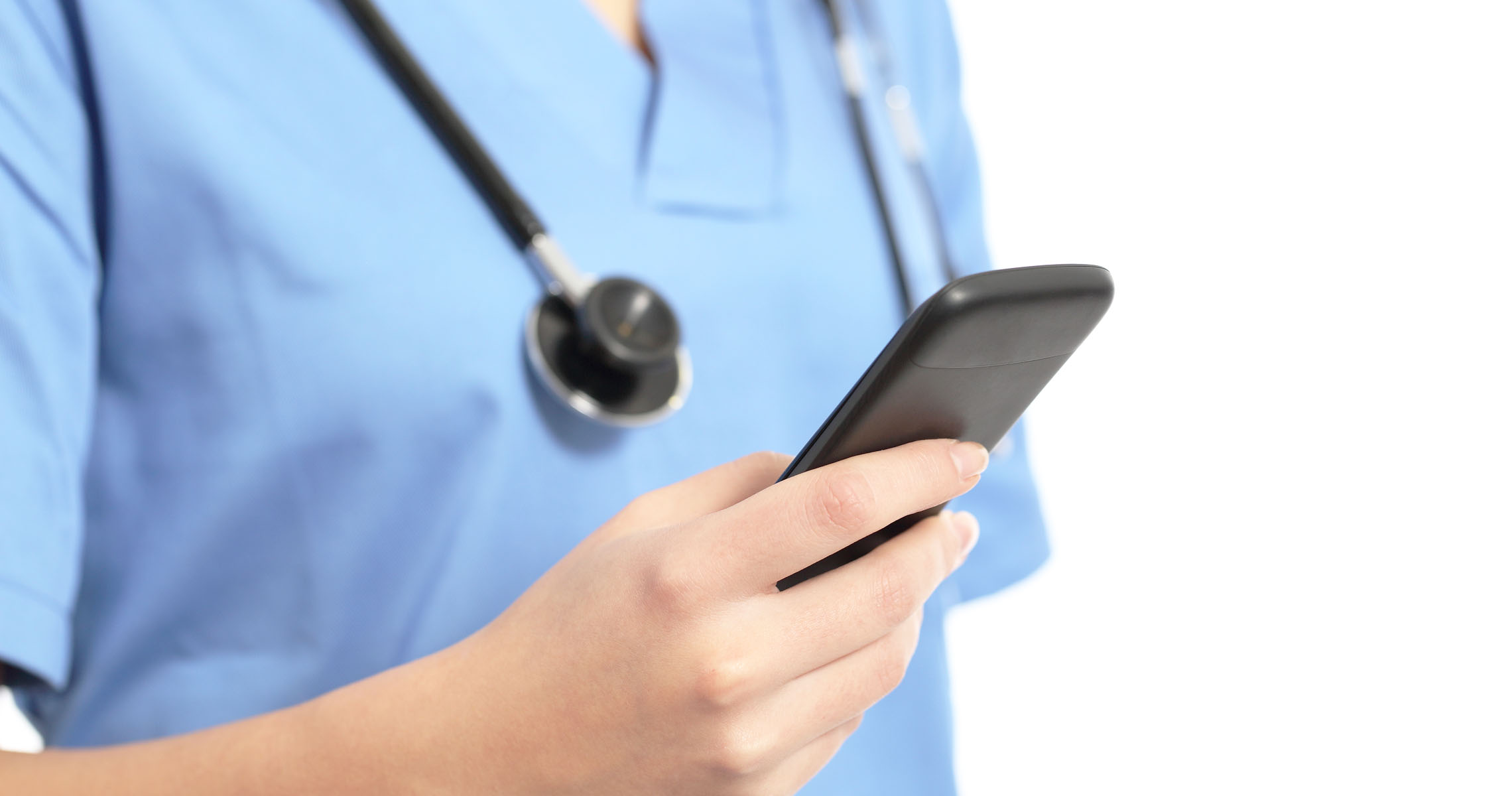 nurse-checking-phone